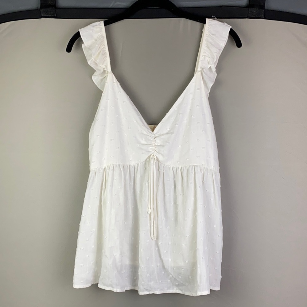 Peasant top with accent dots